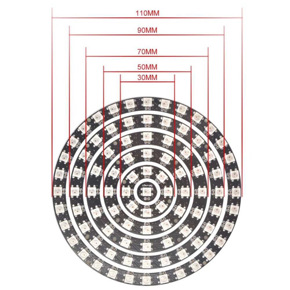 WS2812 RGB LED Ring – ThinkRobotics.com