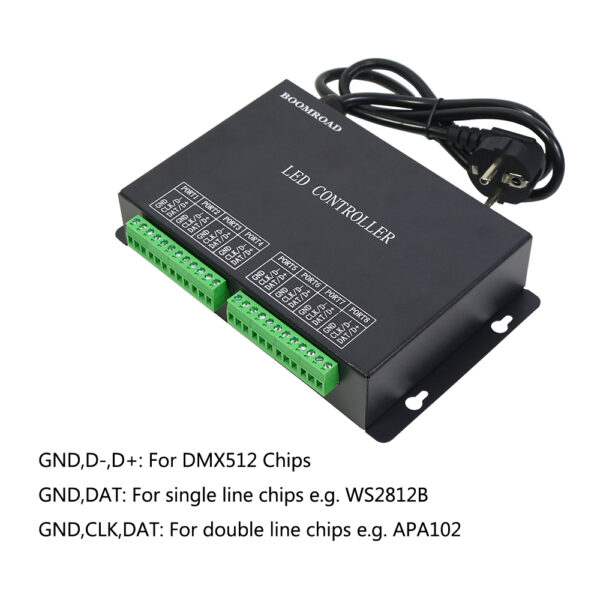 H801RC-8-Ports-Salve-LED-Pixel-Controller-Computer-Network-LED-Controller-RJ45-Port-Programmable-DMX-Master